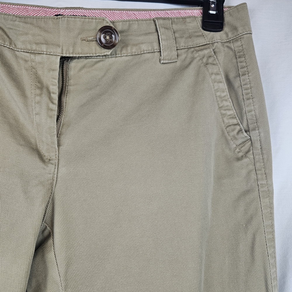 Tommy Hilfiger Womens Wide Leg Khaki Pants 10 Preppy Minimalist‎ Classic - Picture 3 of 6
